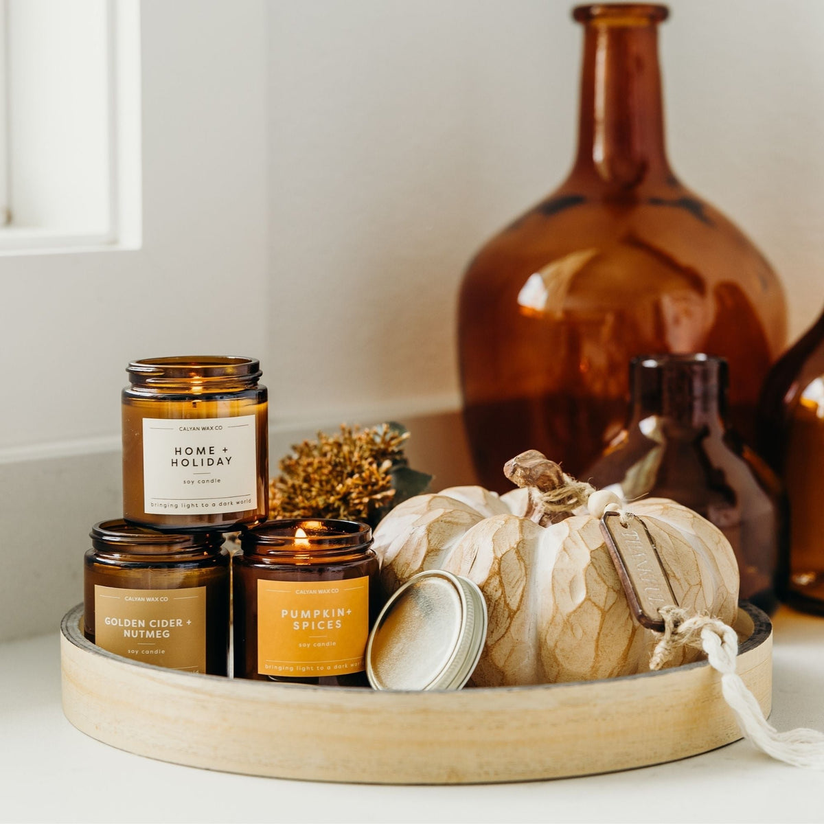 Autumn Amber Jars - Calyan Wax Co.
