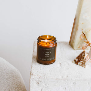 Aspen + Fog Amber Jar - Calyan Wax Co.