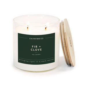 Fir + Clove Glass Tumbler Soy Candle | Limited Release - Calyan Wax Co.