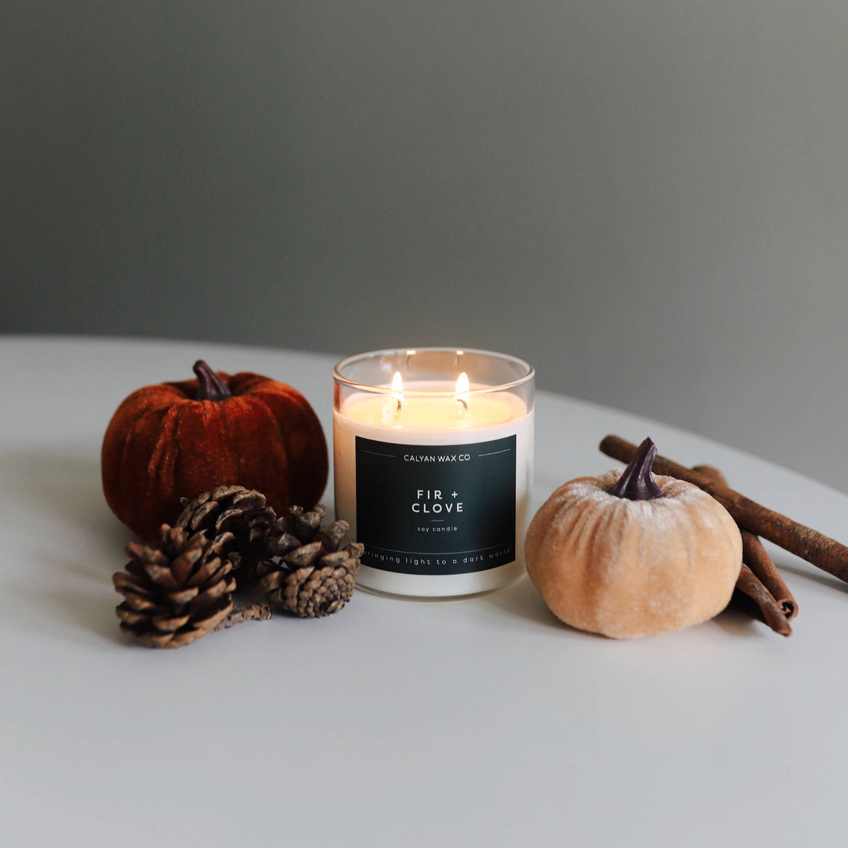 Fir + Clove Glass Tumbler Soy Candle | Limited Release - Calyan Wax Co.