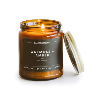 Oakmoss + Amber Amber Jar - Calyan Wax Co.