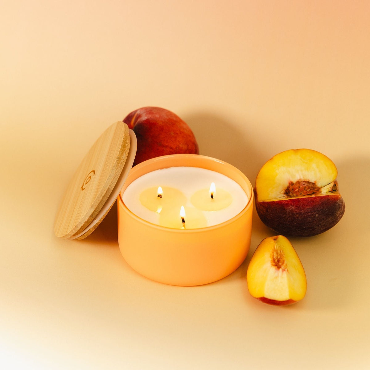 Peach + Nectar 3 - Wick Resilience Soy Candle | Seasonal Fragrance - Calyan Wax Co.