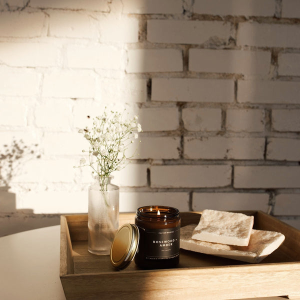 Rosewood + Amber Amber Jar - Calyan Wax Co.