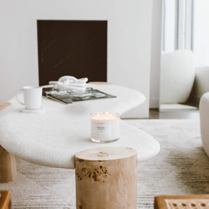 Seaside + Citrus 3 - Wick Clear Glass Tumbler Soy Candle - Calyan Wax Co.