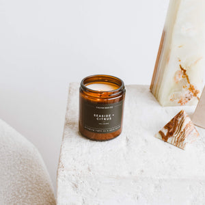 Seaside + Citrus Amber Jar Soy Candle - Calyan Wax Co.